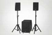  Udlejning Powerful active compact PA system 1500w MAX  Aamand Udlejningscenter.