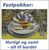  Festpakker - Lej alt til bordet med f� klik - Aamand Udlejningscenter