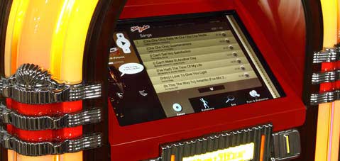 Digitaljukebox udlejning af fremtids jukebox - sir juke er fremtidens jukebox. den indeholder en musiker, flere dj´s, sam en traditionel jukebox.  meget nem at betjenne. incl aktive højtallere. - Aamand Udlejningscenter
