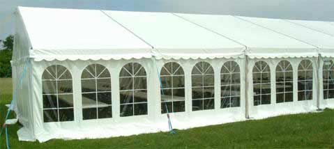 Teltudlejning af aamand hvid 10 m - hvid 10 telt - Aamand Udlejningscenter