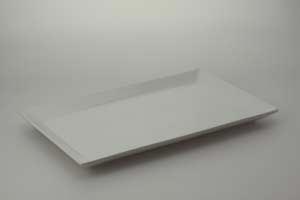 Udlejning af fad, 26x40 cm, firkantet, hvid porcelæn - 11307  Aamand Udlejningscenter.
