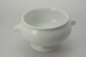 Udlejning af suppeterrin, 3 liter, hvid porcelæn - 11501  Aamand Udlejningscenter.