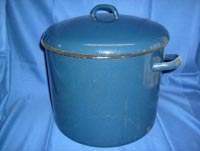Udlejning af gryder, 20 liter m/l�g, kun til gas, bl� - 30502  Aamand Udlejningscenter.