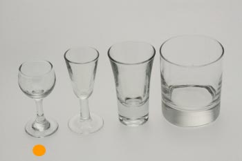 Udlejning af snaps, 2 cl, paris, rund - 40701  Aamand Udlejningscenter.