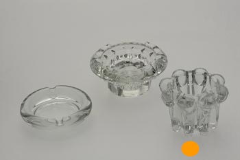 Udlejning af lysestager, glas hjde 5 cm - 50701  Aamand Udlejningscenter.