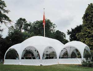 Multipavillon udlejning af 6x9 m telt, multi pavillon uden gulv. - 101003  Aamand Udlejningscenter.