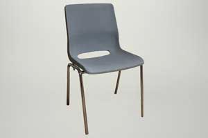 Udlejning af stabelstole, uden stof i s�de og ryg, gr� - 70321  Aamand Udlejningscenter.