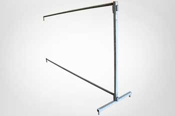 Udlejning af garderobestativ, 3 m lang, 75 bjler, forlngelse - 80708  Aamand Udlejningscenter.