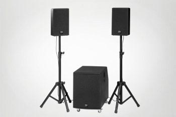 Jukeboksudlejning af powerful active compact pa system 1500w max - 86041 Alt til festen - Aamand Udlejningscenter.