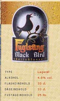 Salg af øl, black bird, 33 cl, 30 stk, excl pant - 86714  Aamand Udlejningscenter.