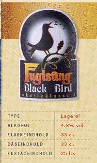 Salg af l, black bird, 33 cl, 30 stk, excl pant - 86714  Aamand Udlejningscenter.