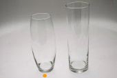  Udlejning Vaser, cylinderglas, kegle 8 cm hjde 26 cm  Aamand Udlejningscenter.