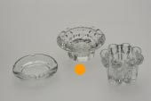  Udlejning Lysestager, glas hjde 4 cm fyrfadslys  Aamand Udlejningscenter.