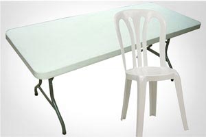  Udlejning bord og stol til julefrokost - standard - Aamand Udlejningscenter.