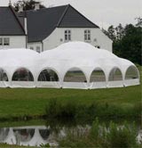  Udlejning 9x9 m telt, multi pavillon uden gulv. - Aamand Udlejningscenter.